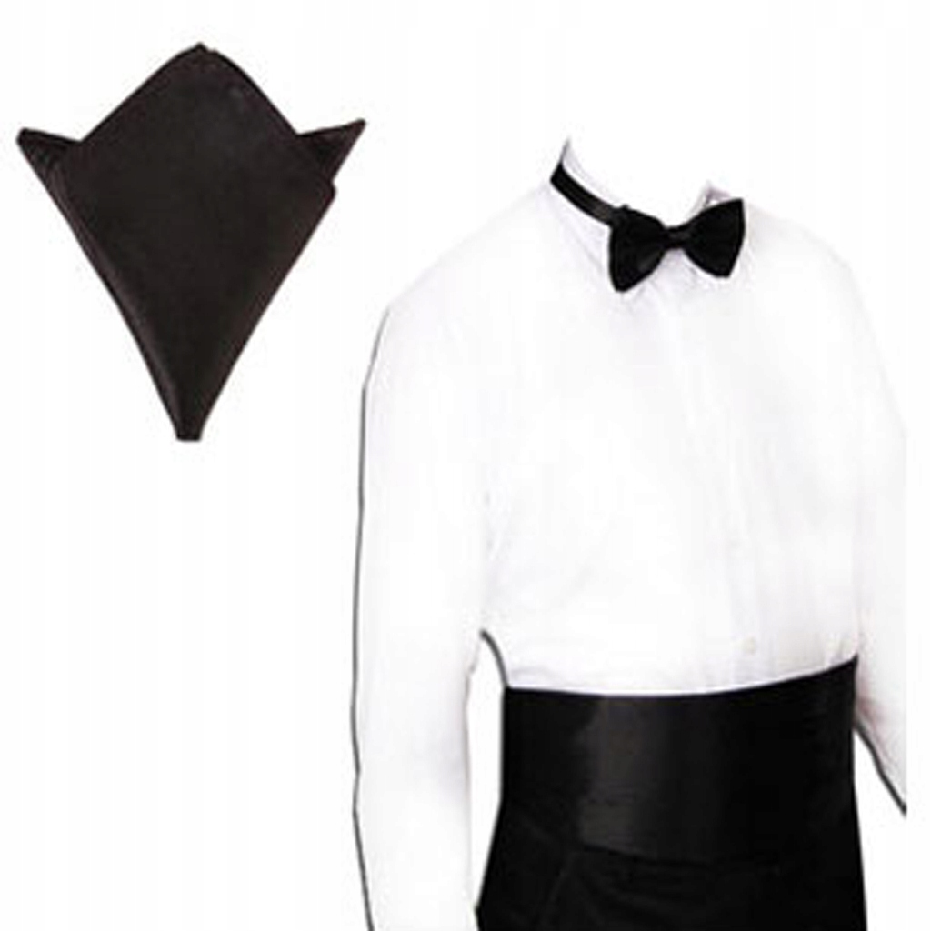 1 x cummerbund 1 x muszka 1 x hanky i