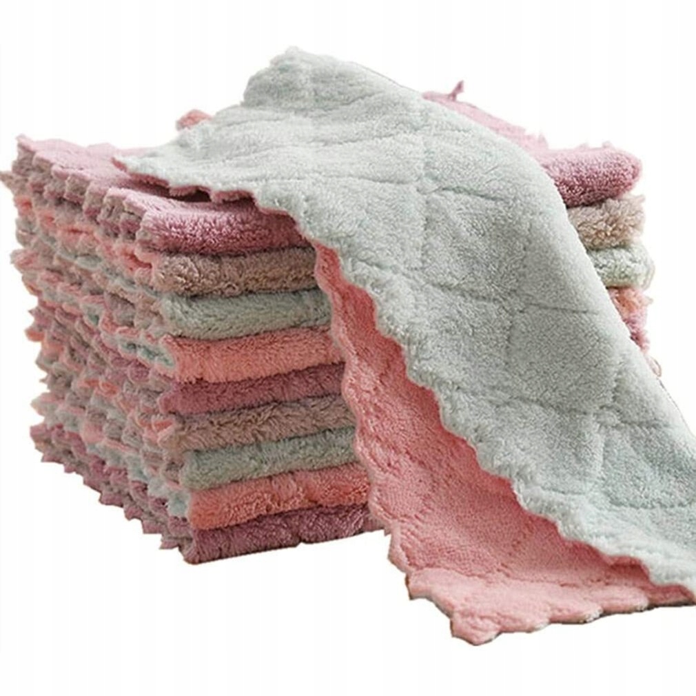 10 kusov/večierok Two -Color Micrufiber Cloth