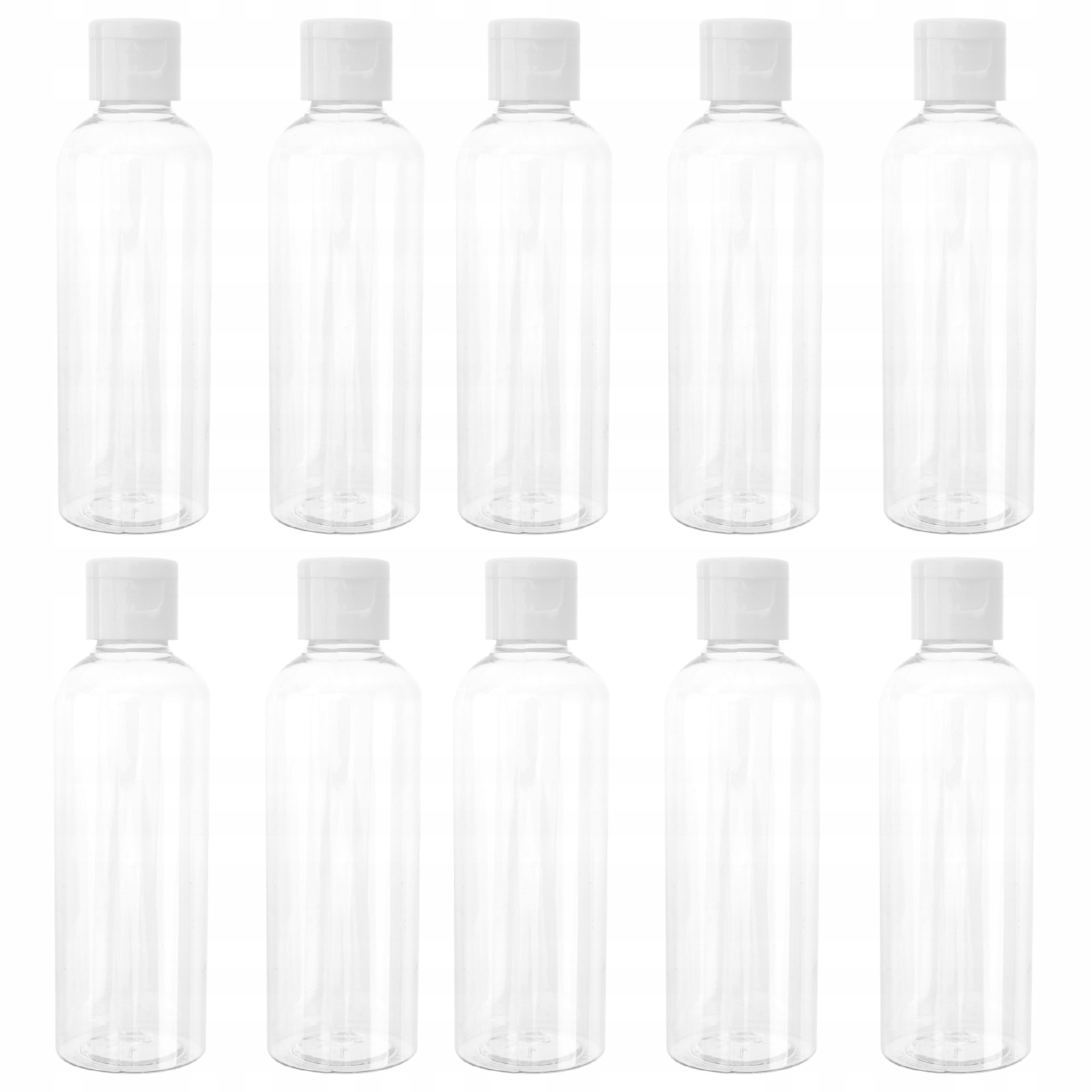 10 kusov 100 ml prázdnych plastových fliaš s