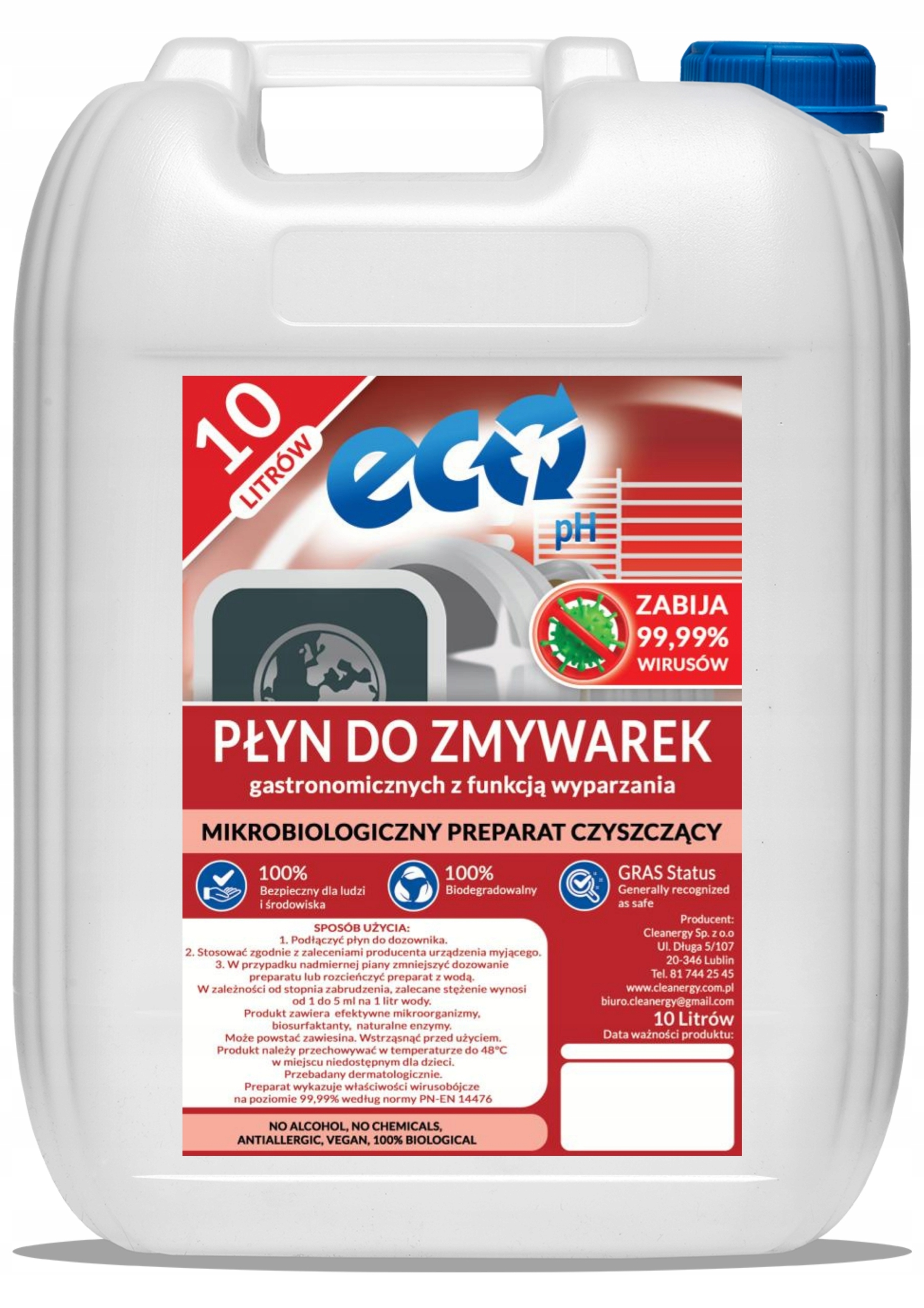 100% ekologická kvapalina pre gastronomické riady 10 l