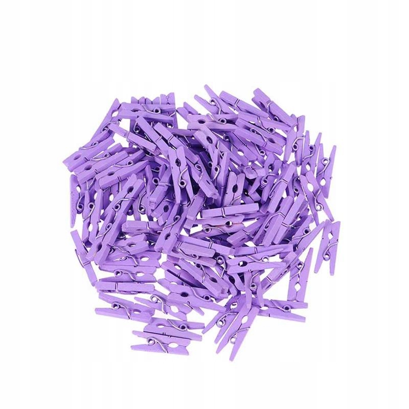 100 kusov fialové mini štýl 2,5 cm drevený spánok