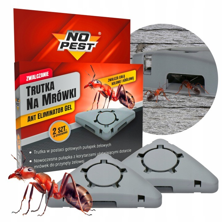 No Pest® Foval Gél na mravce – pasce 2 ks, účinné proti faraónskym a argentínskym mravcom