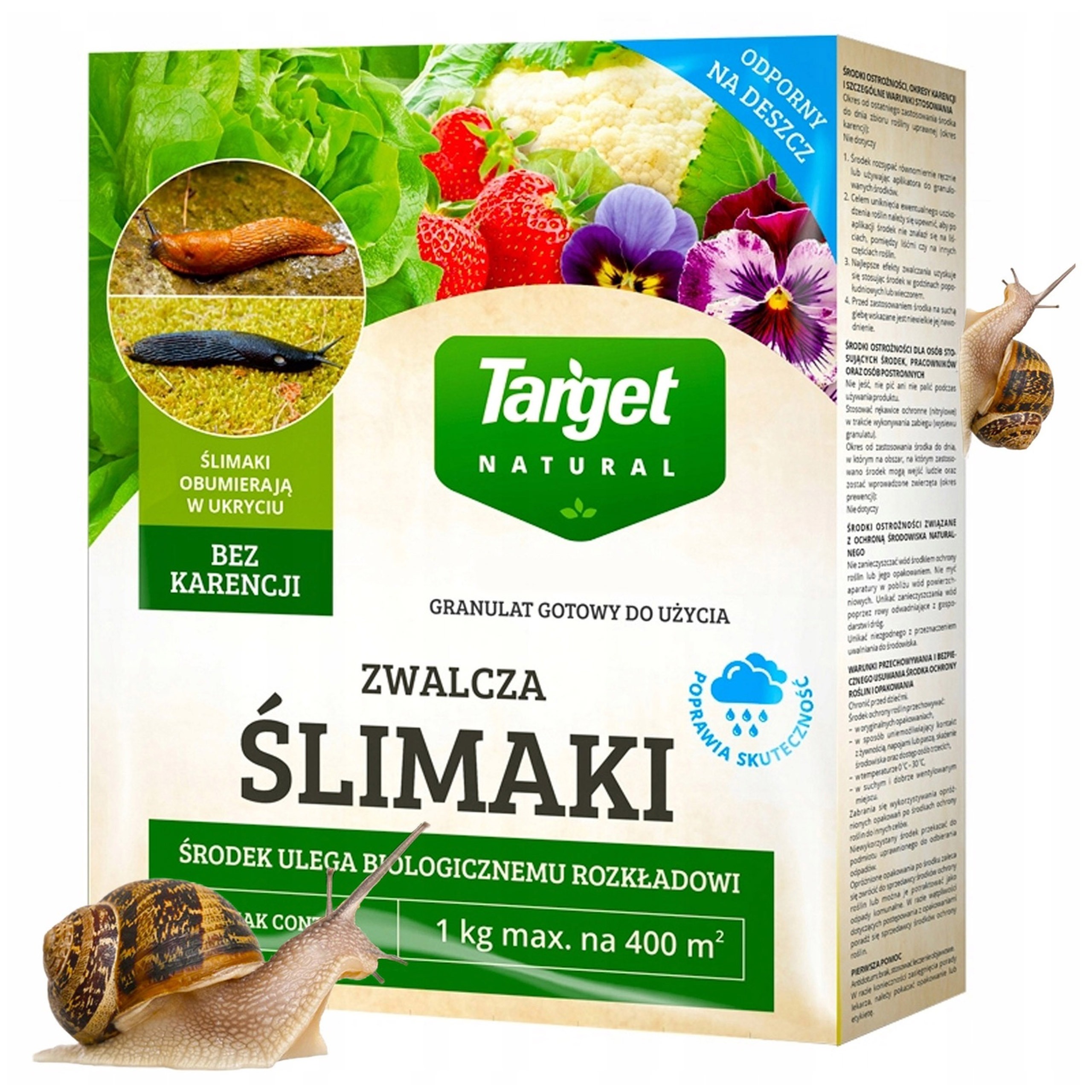 Ferramol GR Target 1 kg – ekologický granulát proti slimákom, ochrana záhrady až 400 m²