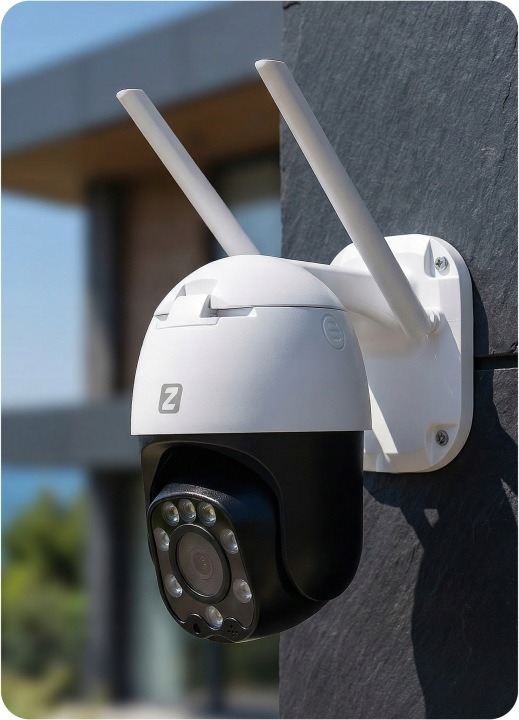 IP kamera Zintronic P5 Light WiFi PTZ 5MP – vonkajšia otočná kamera s AI detekciou, 3× zoom, nočné videnie a obojsmerný zvuk