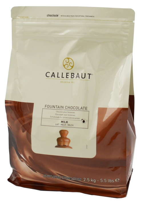Callebaut Fountain Chocolate mliečna čokoláda 37,8 % kakaa 2,5 kg do čokoládovej fontány