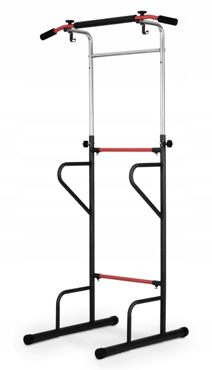 Multifunkčná voľne stojaca hrazda Neo-Sport NS-300 na zhyby, nastaviteľná 146–215 cm