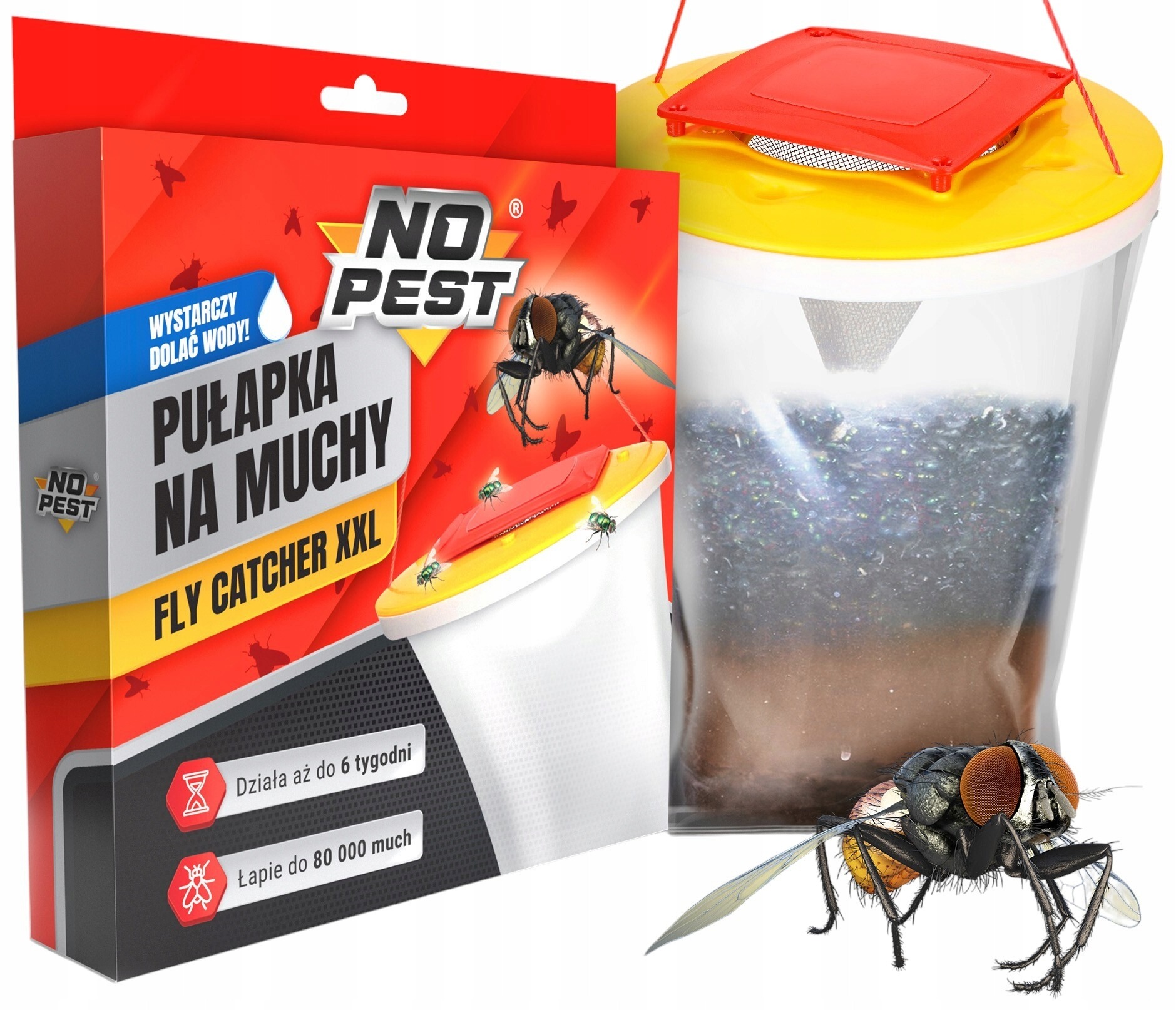 Vrecko na muchy No Pest XXL – účinná pasca proti muchám, osám a inému hmyzu do stajní a stodol