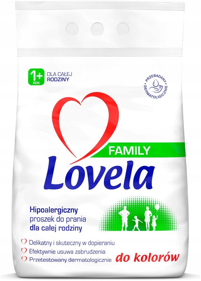 Lovela Family prací prášok na farebné prádlo 2,1 kg – hypoalergénny, dermatologicky testovaný