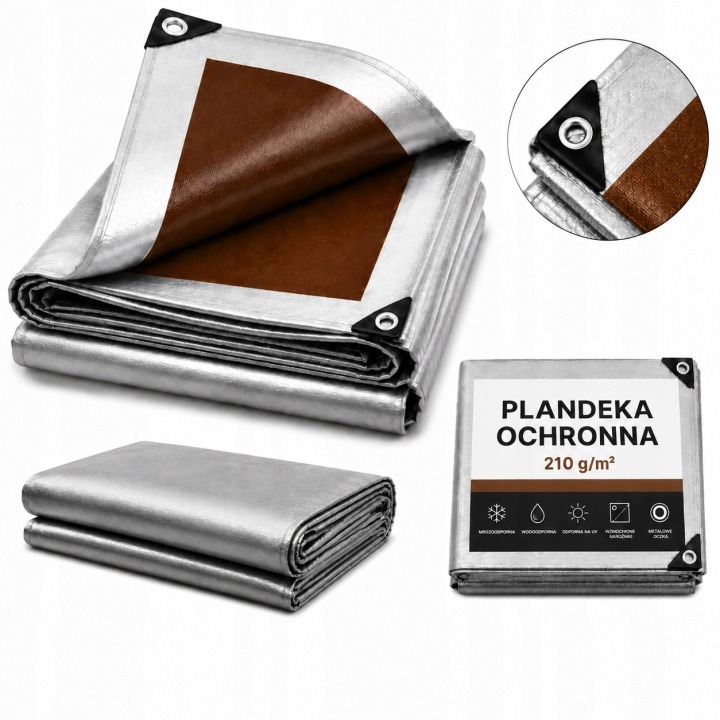 Ochranná plachta 3 × 4 m, 210 g/m², vodoodolná a mrazuvzdorná