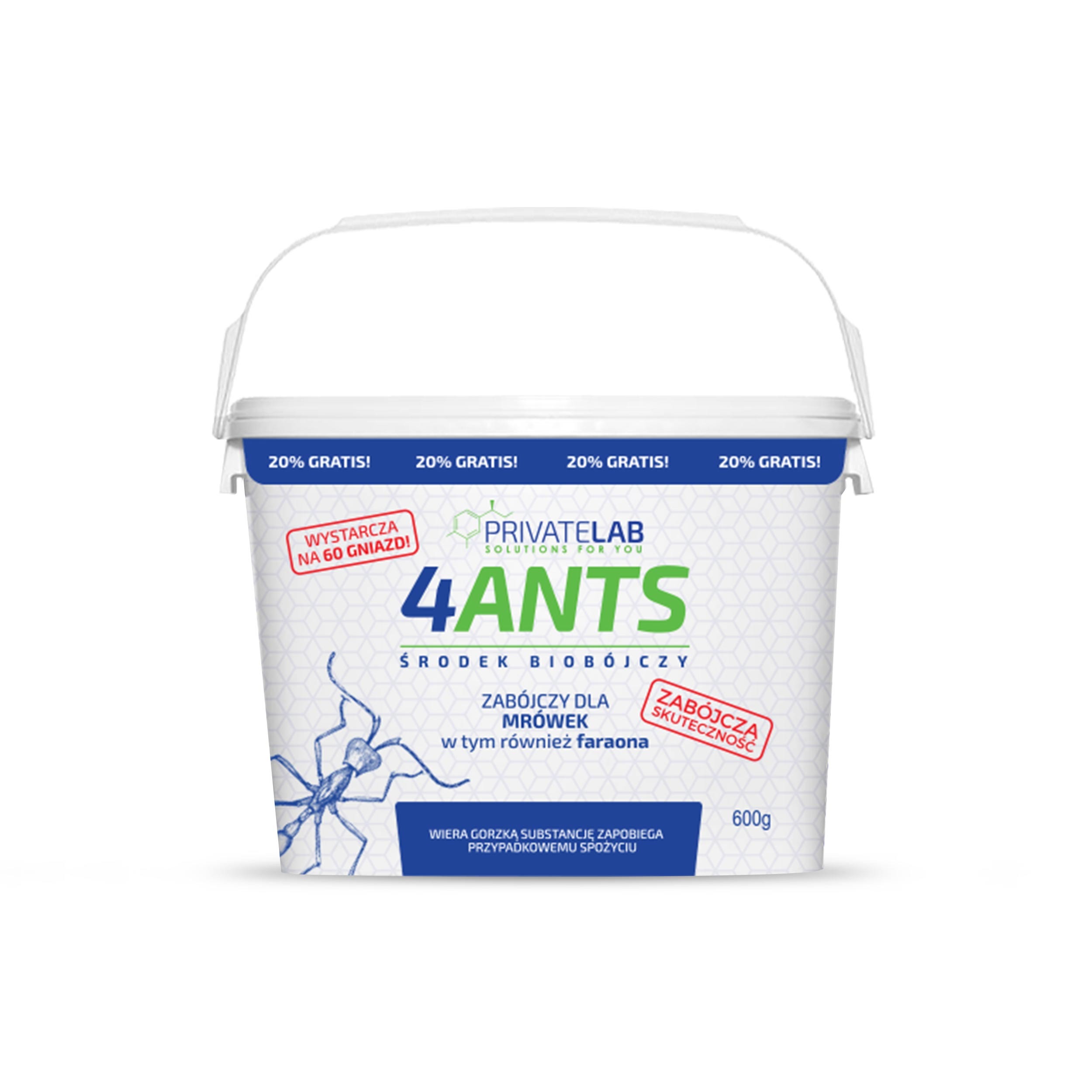4Ants granule proti mravcom 600 g – 3 balenia, účinné proti všetkým lezúcim hmyzom