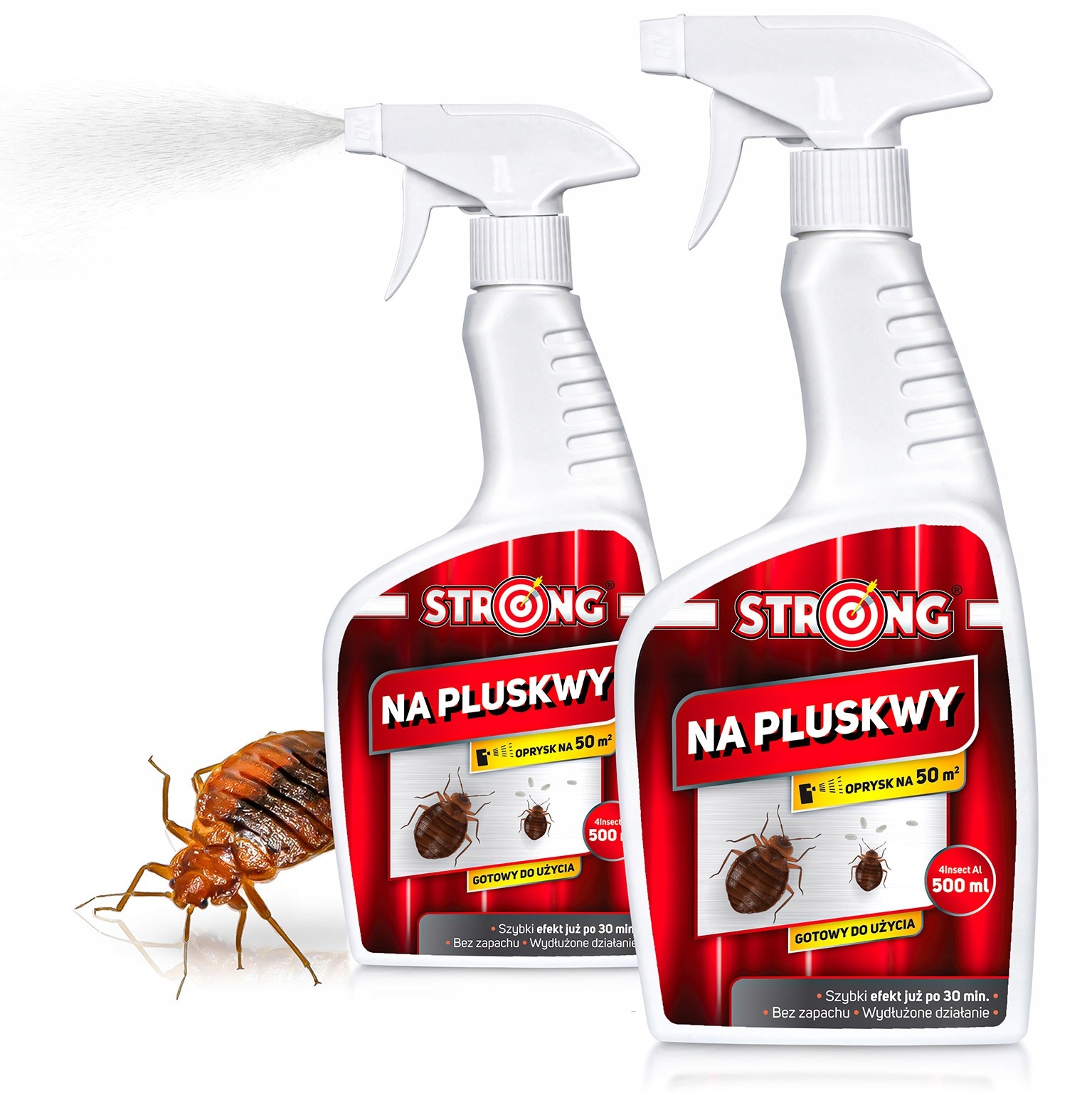 2× Strong – Sprej proti larvám ploštíc 500 ml, účinný Cypermethrín