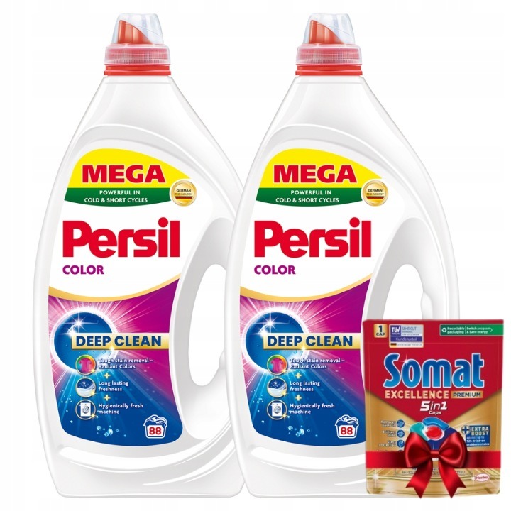 Persil Color prací gél 3,96 l x2 176 praní + Tableta Excellence 5v1 zadarmo