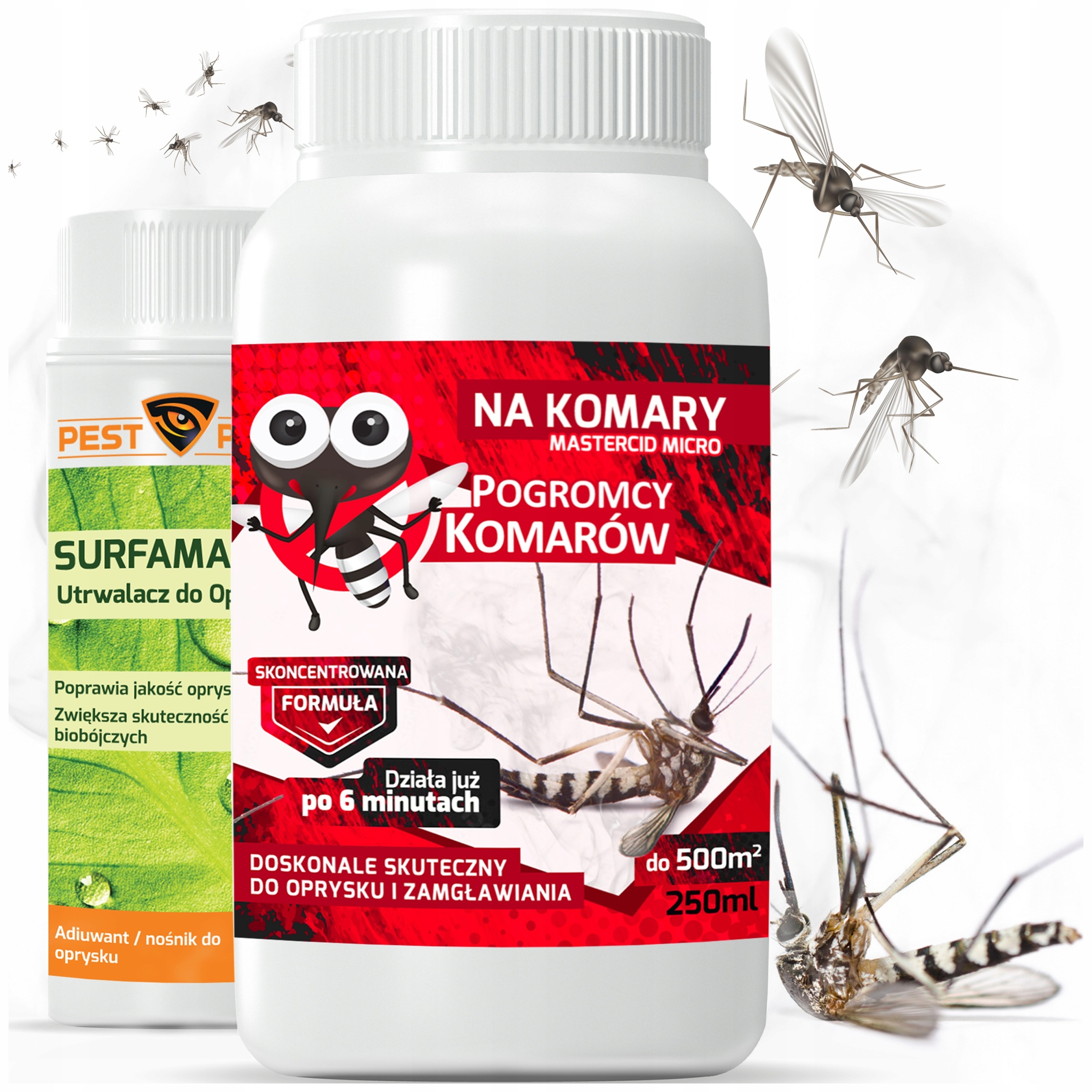 Postrek proti komárom a muškám 250 ml + fixačný prostriedok 100 ml – silný koncentrát s dlhotrvajúcim účinkom