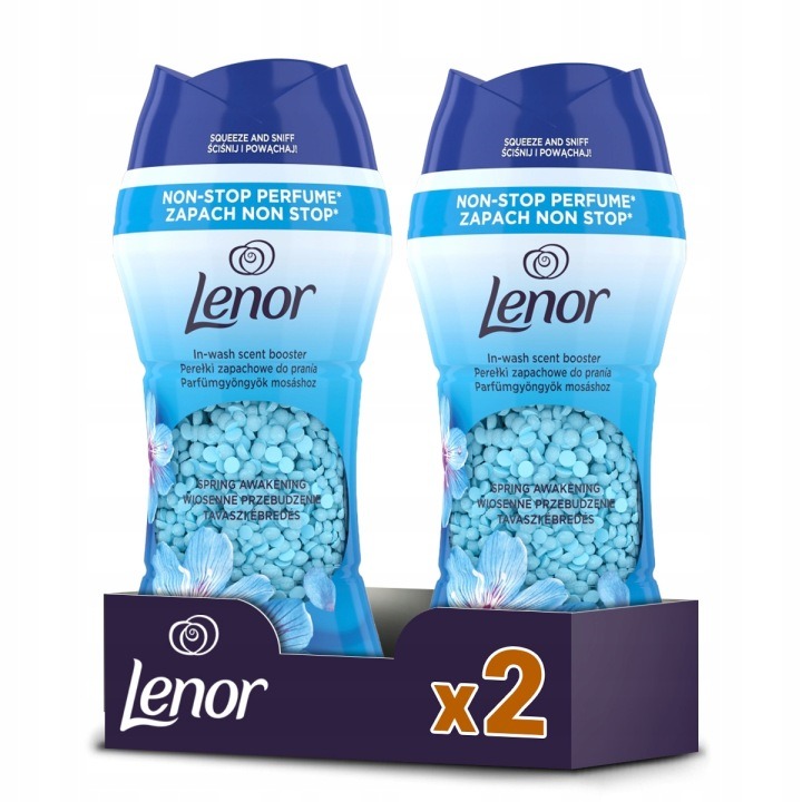 Lenor Spring Awakening Laundry Scented Pearls 2x195g + ZADARMO – dlhotrvajúca sviežosť bielizne