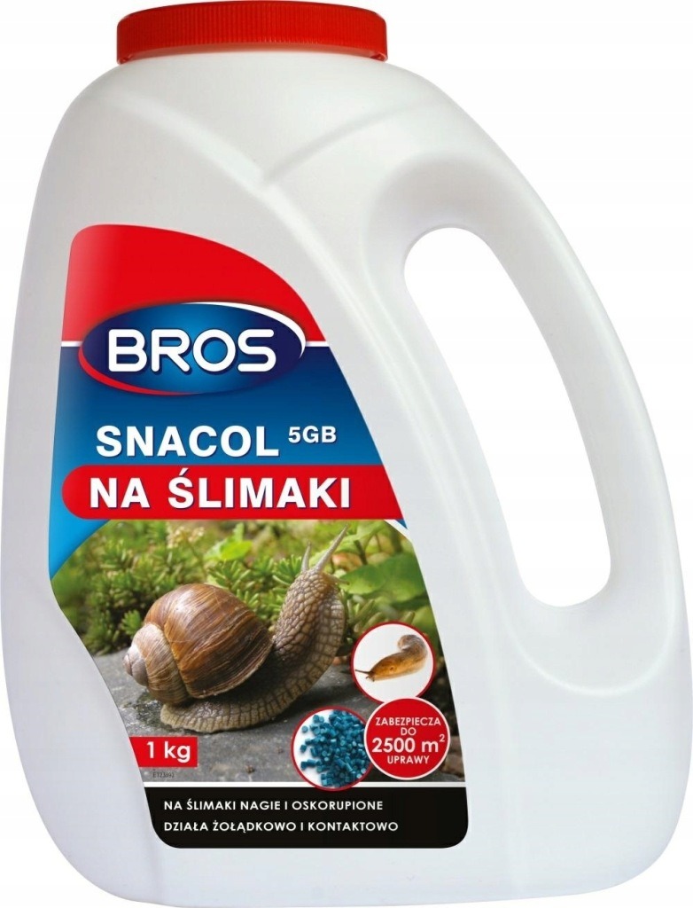 Bros Snacol 5GB 1 kg – granulovaný prípravok na ničenie slimákov, účinný a dlhotrvajúci