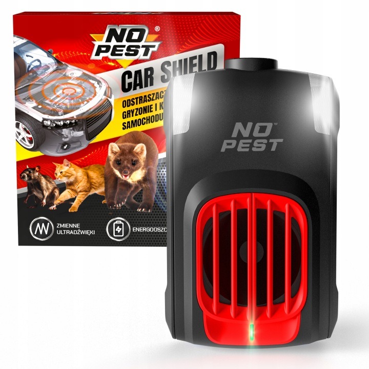 No Pest® Car Shield – ultrazvukový odpudzovač kún, myší a potkanov do auta a garáže