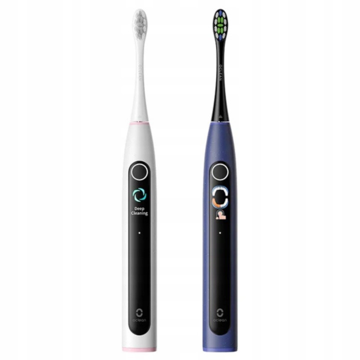 Oclean X Lite sada 2 sonických zubných kefiek – modrá + biela, časovač, detekcia zón čistenia