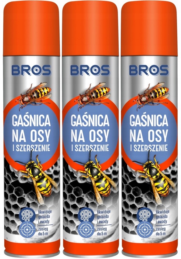 BROS Hasiaci prístroj na osy a sršne – 3×600 ml aerosól