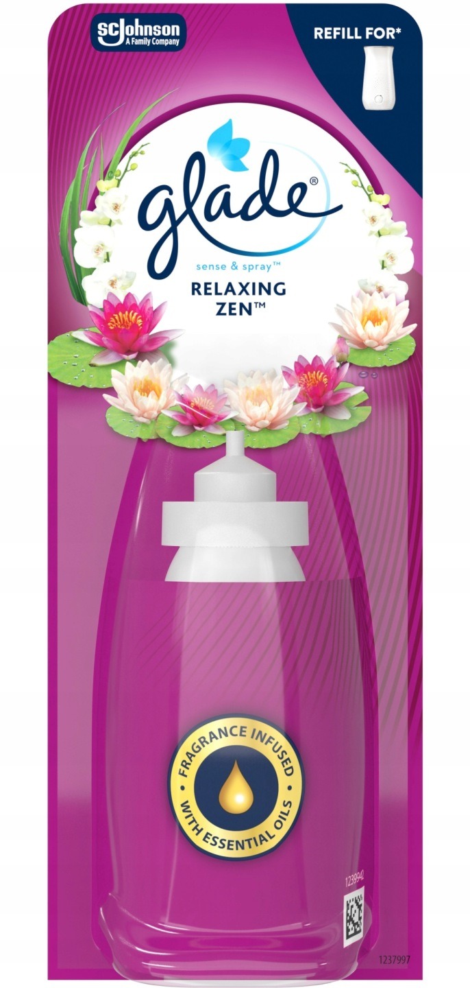 Glade Relaxing Zen 3x18ml – náplne Sense & Spray s vôňou lotosu, konvalinky a lekna
