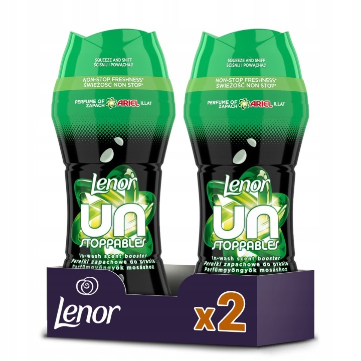 Lenor Unstoppables Scent of Ariel – vonné perly na bielizeň, 195 g x 2