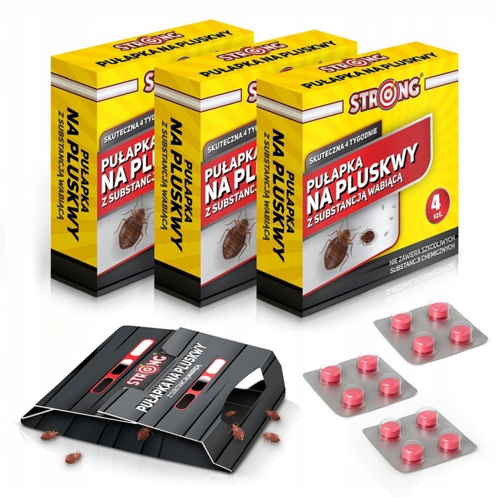 3 × STRONG BEDBURY TRAP – lepidlová pasca na ploštice, 4 ks