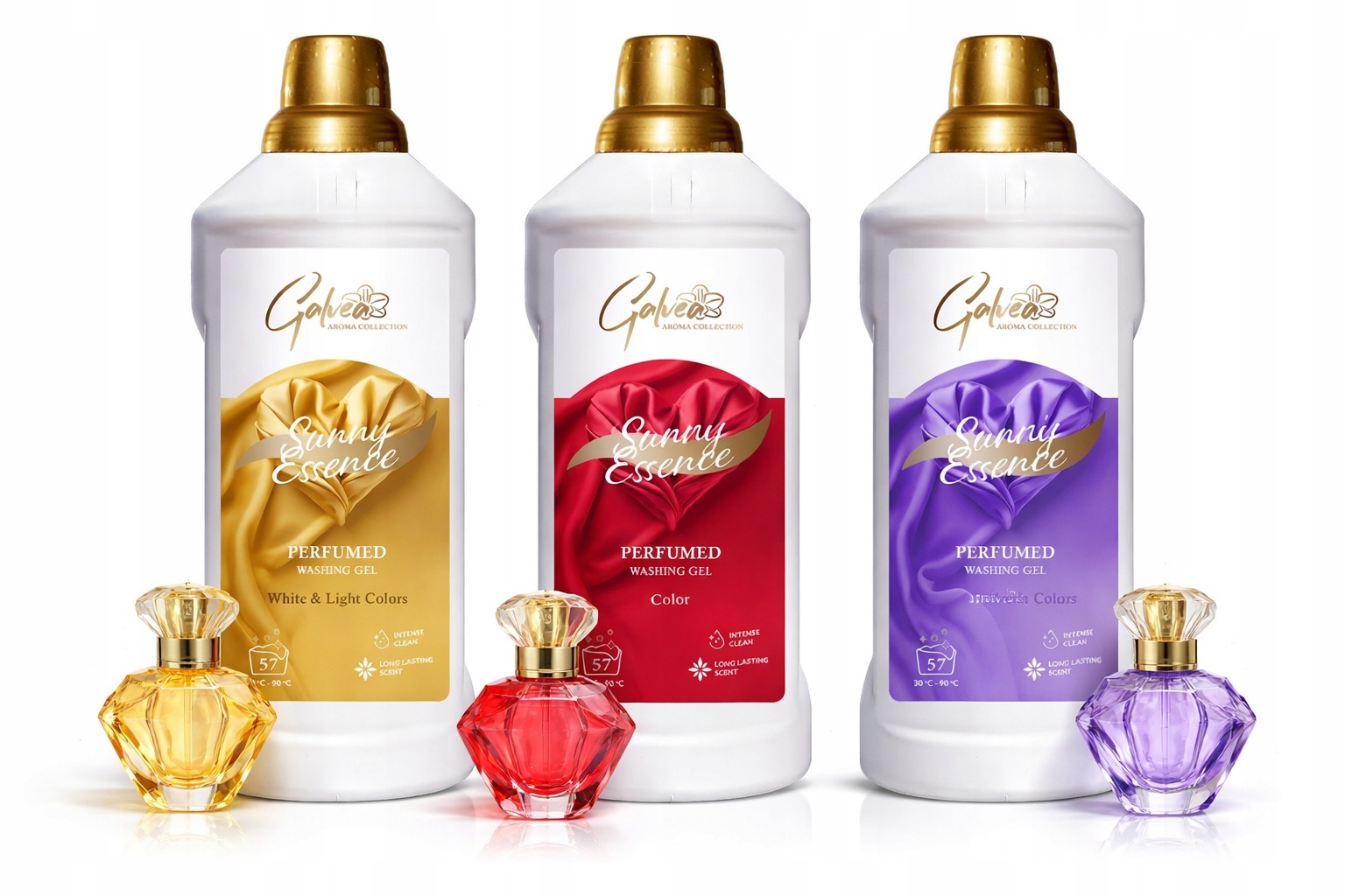 Galvea Aroma Collection 3×2 l parfumovaný prací gél – 171 praní XXL sada