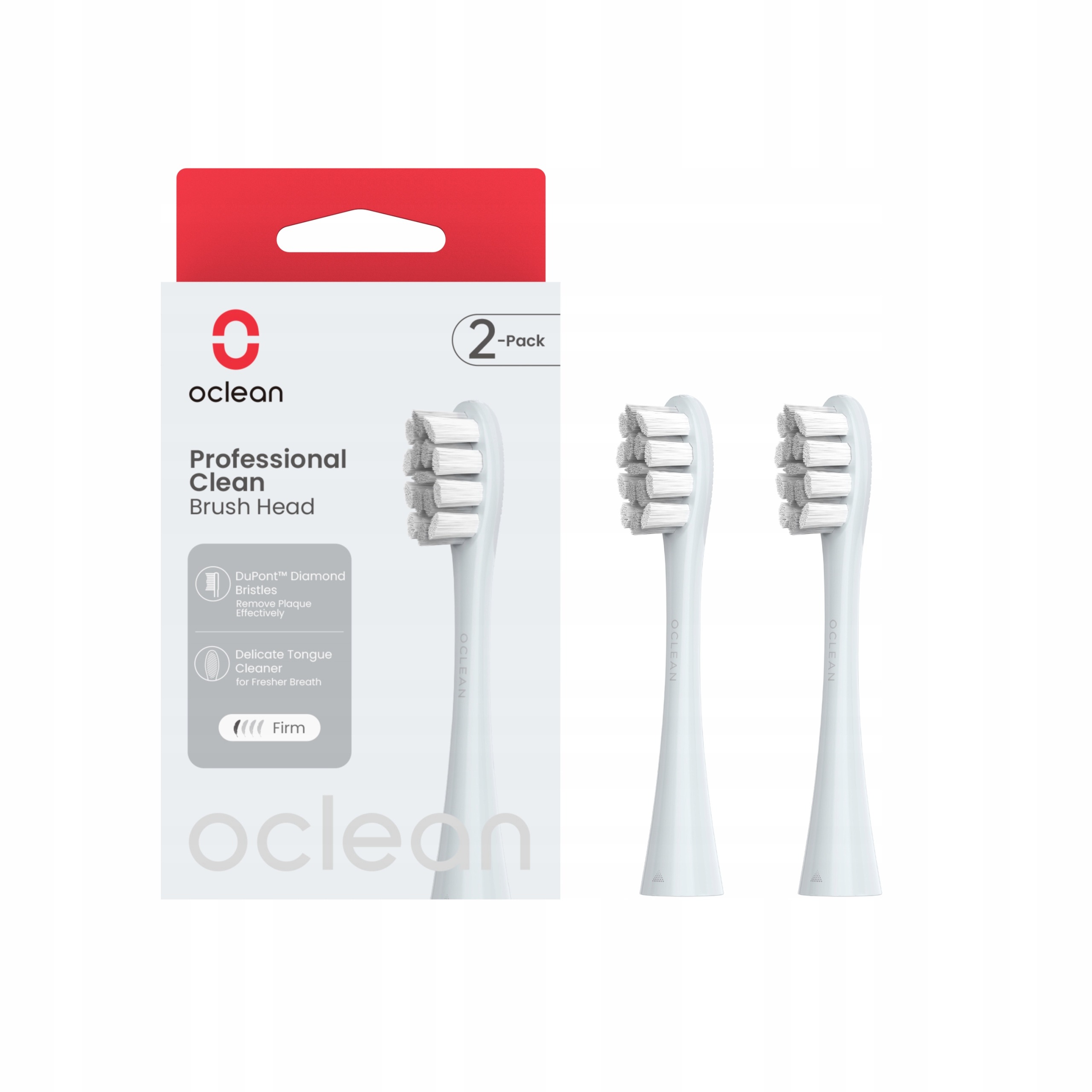 Oclean Professional Clean P1C9 strieborné hlavice 2 ks – kompatibilné s X Pro Digital, Dupont™