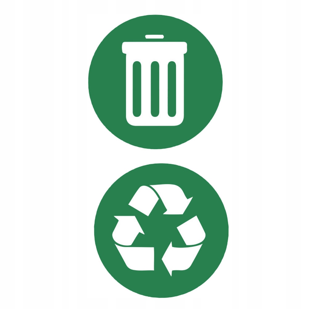 2PCS Man Recycle Baskets Decors Labels