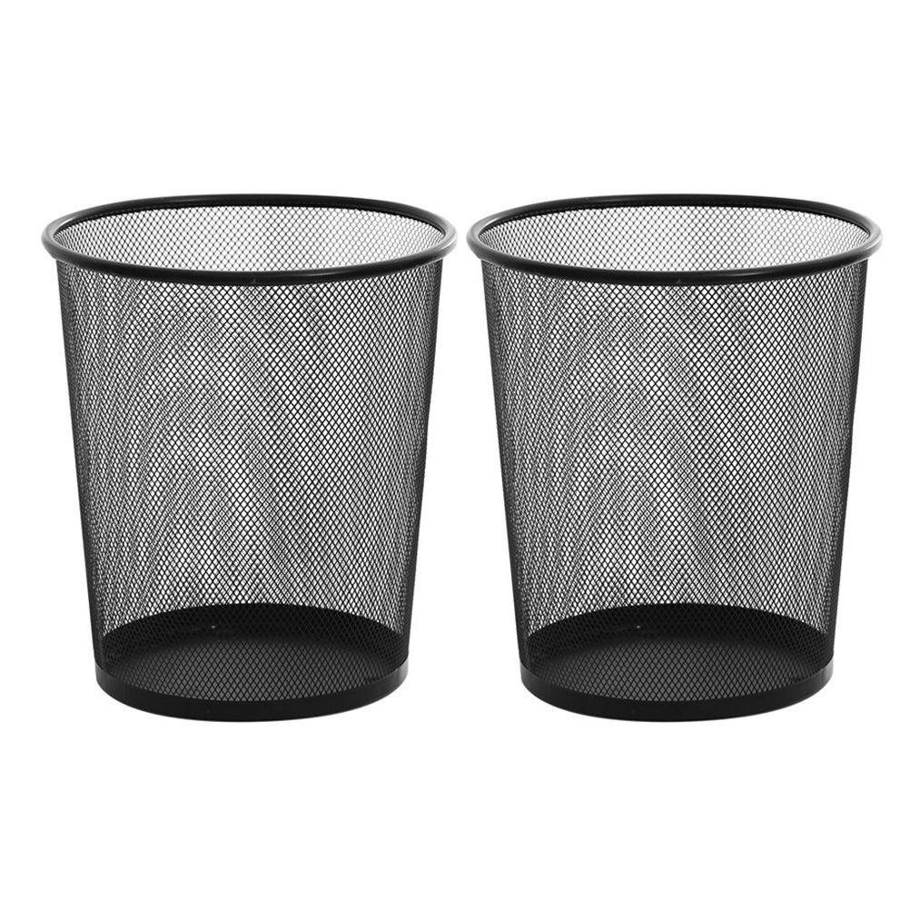 2 pients jednoduché plechovky na odpadky zo sieťoviny