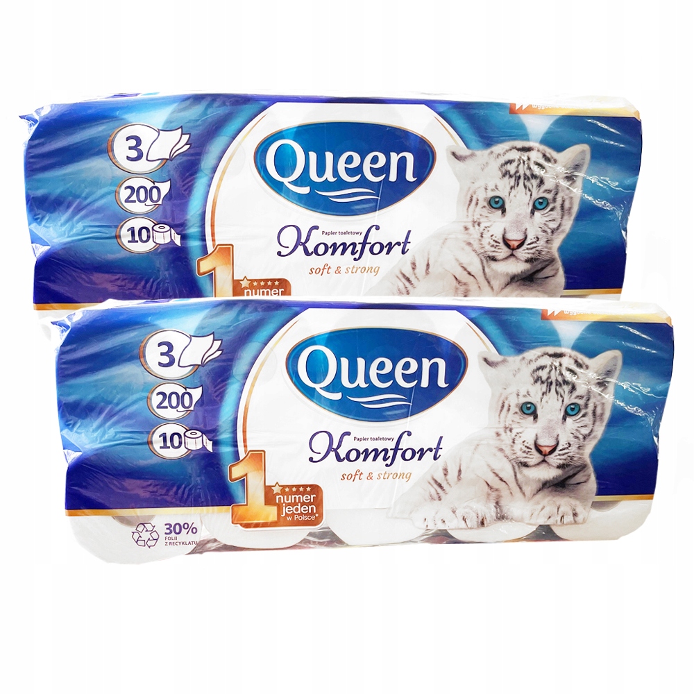2x toaletný papier Queen Comfort 10 valčekov = 20 ks
