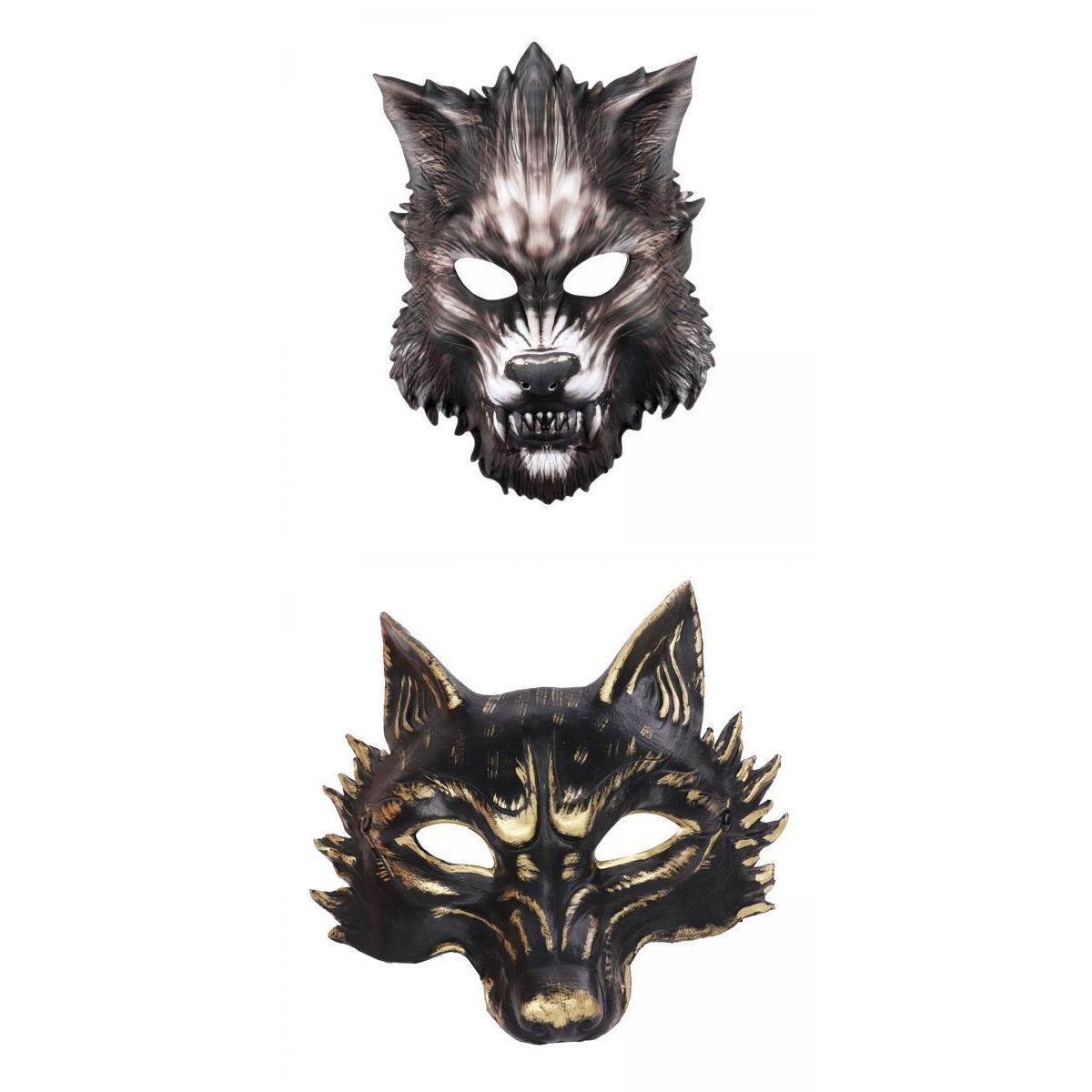 Maska na spanie - 2 ks. Masky tváre Halloween Wolf Animal Maškaráda
