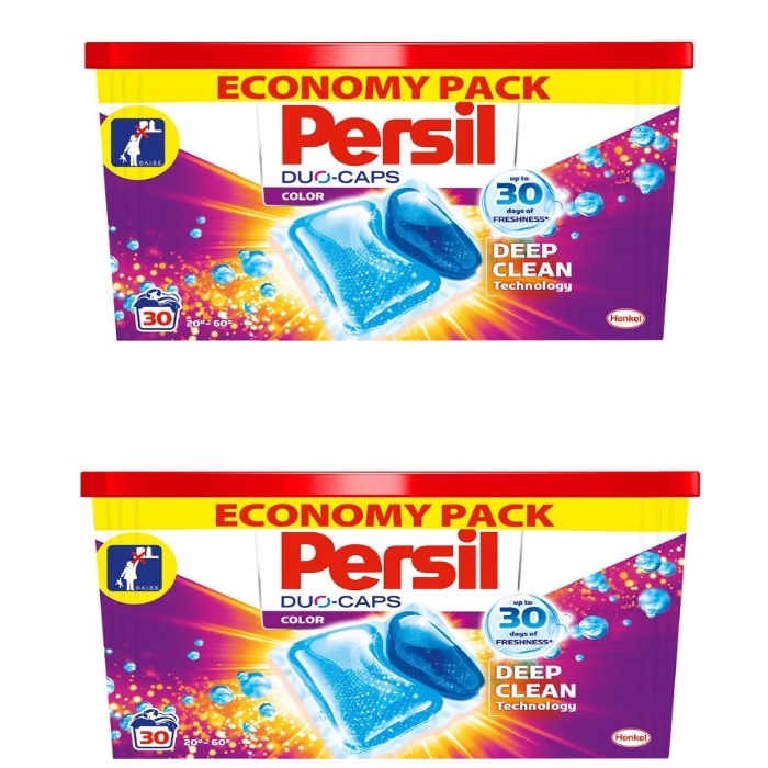 Pracie kapsuly a tablety - 2x Persil 690g Farba Duocaps KAP. Na umývanie 30 ks