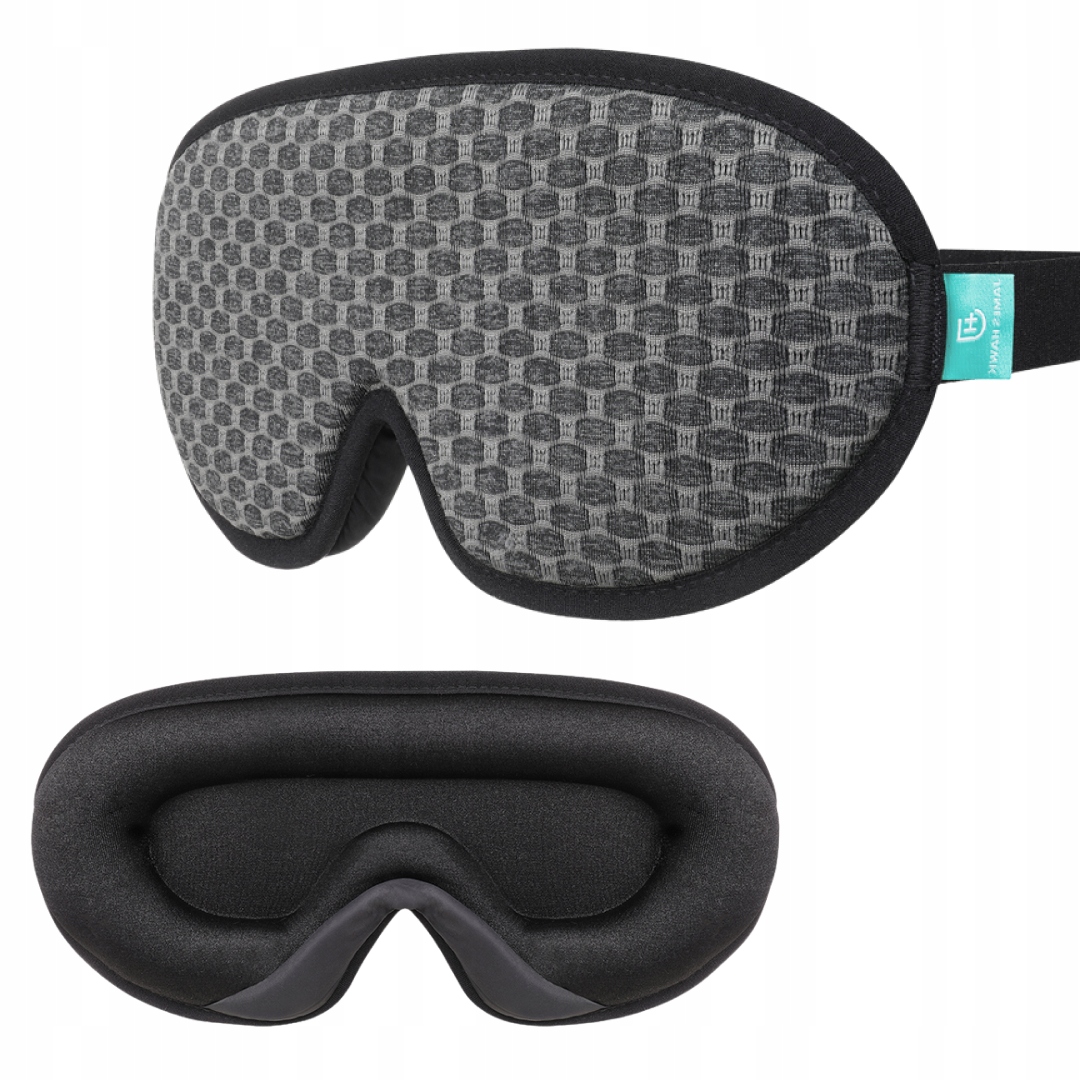 Maska na spanie - Eyeband Polyester namontovaný 3D očný pás pre Sleep Black