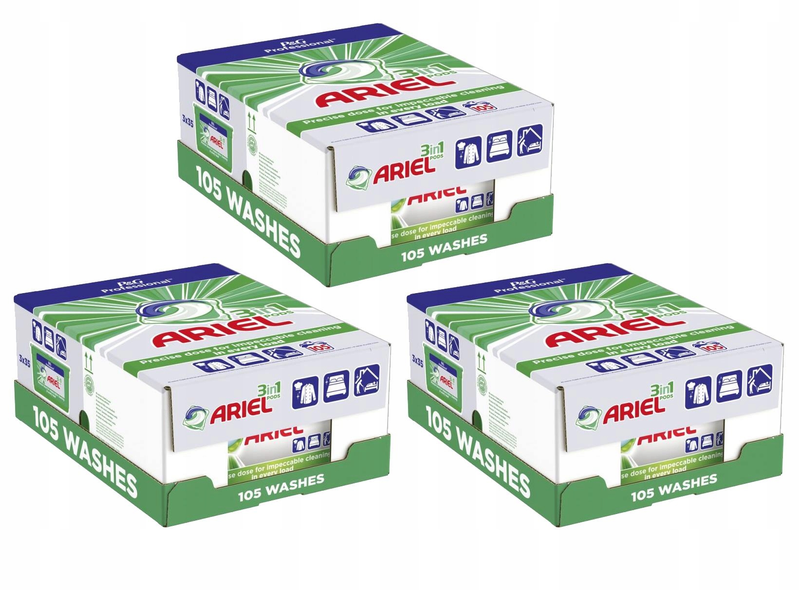 Pracie kapsuly a tablety - 3x Ariel Kapsules na pranie Pravidelné megpack 3x35sz