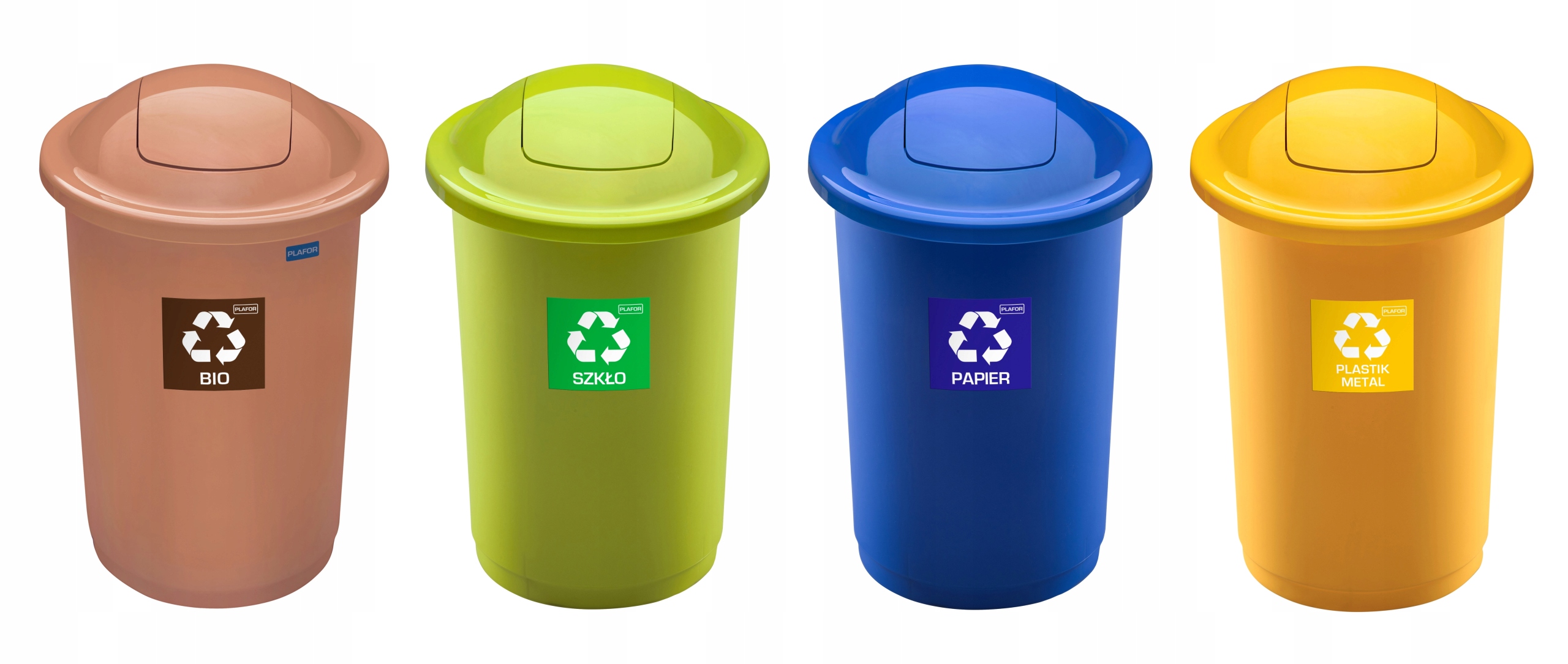 4 x košík nastavený na segregáciu odpadového odpadu 4x50l