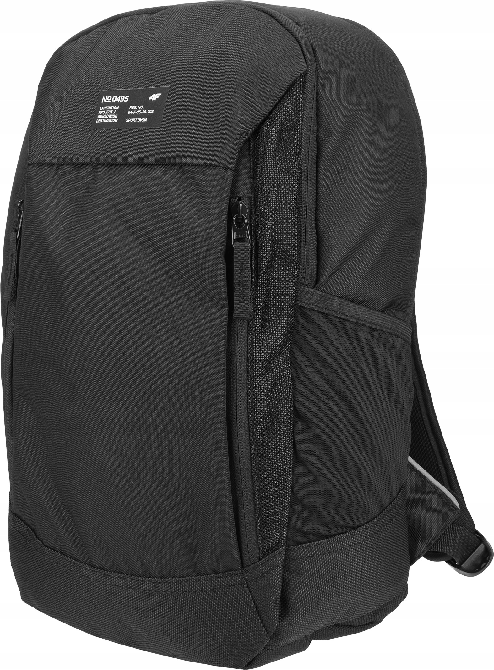 4f batoh Solid Black Casual Daily Hearts čierne rovnátka