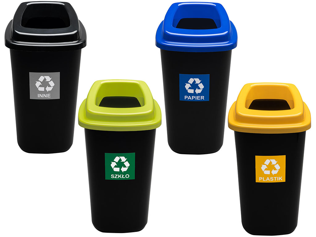 4x Eco-Bast Basket pre odpadky a pre segregáciu 4x45l