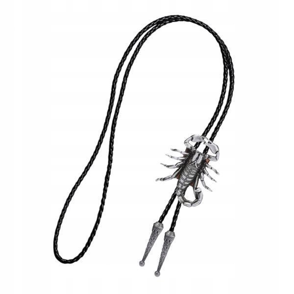 4 Silver Western Scorpio Cowboy náhrdelník s