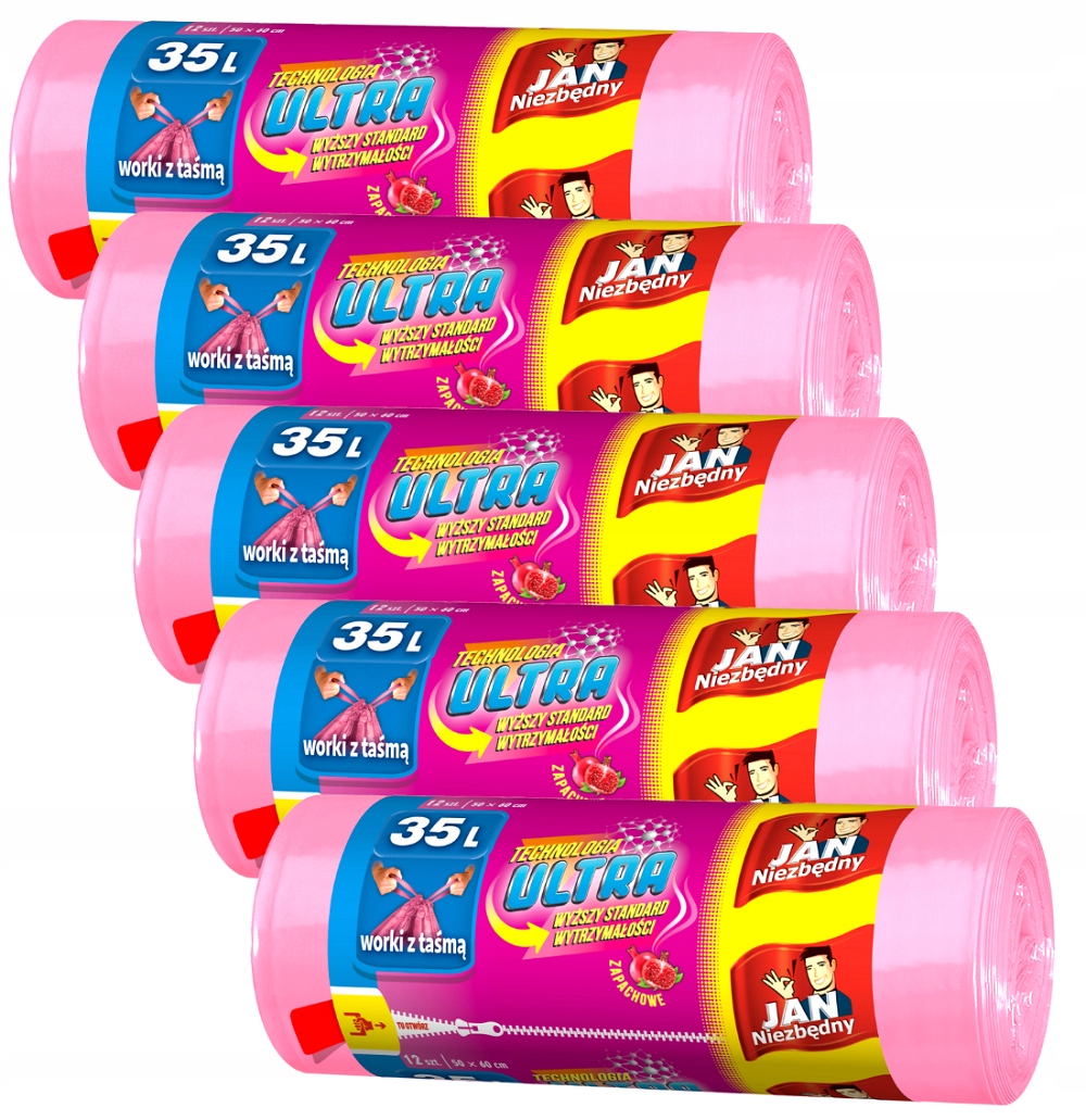 5x Jan potrebné vrecia na odpadky 35 l Vôňa