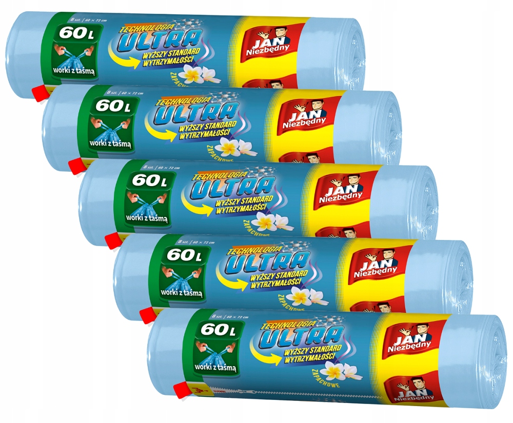5x Jan potrebné vrece na odpadky 60 l Vôňa