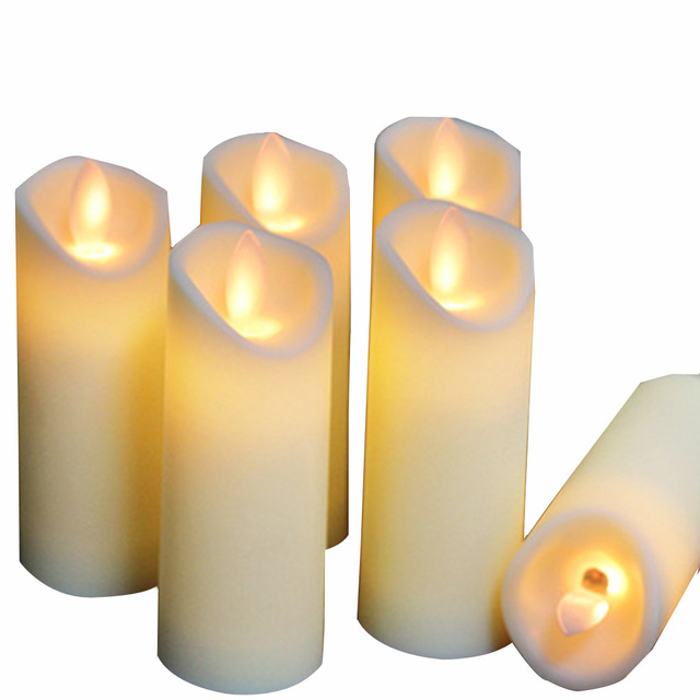 Svietnik, lampáš - 5x LED sviečka sada pohyblivých plameňov vložka trstina