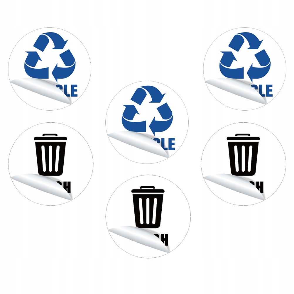 6 kusov PVC recyklácie jednoduchého odpadkového koša