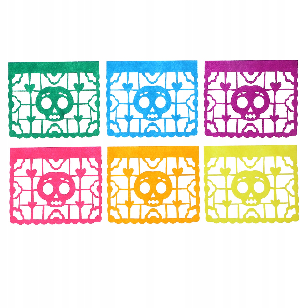 6 kusov Papel Picado) Fiesta Mexicana