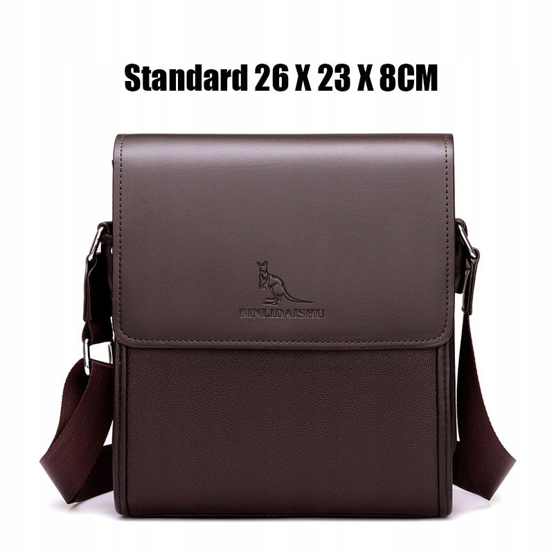 6603 Brown Malé módne horizontálne obchodné priečinky pre mužov