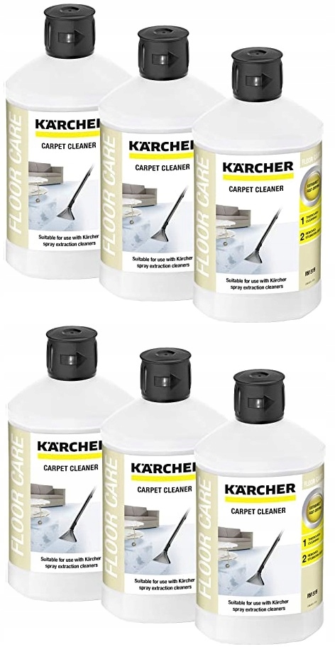 Prací gél - 6x KARCHER RM 519 1L na čistenie kobercov KARTÓN