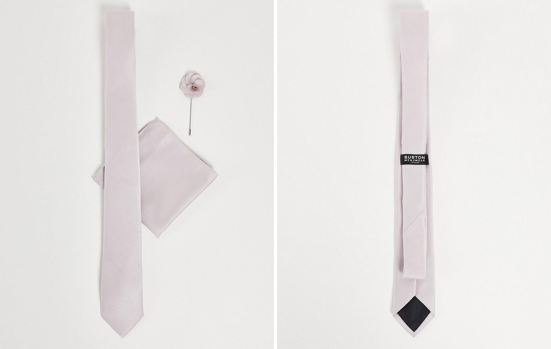 Úzky kravata Burton Pink Polyester