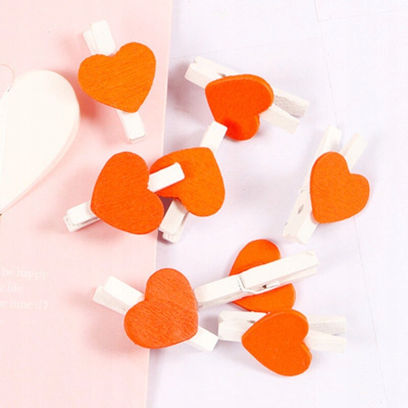 7 Oranžový štýl srdiečko DIY Mnoho farieb veľké DR