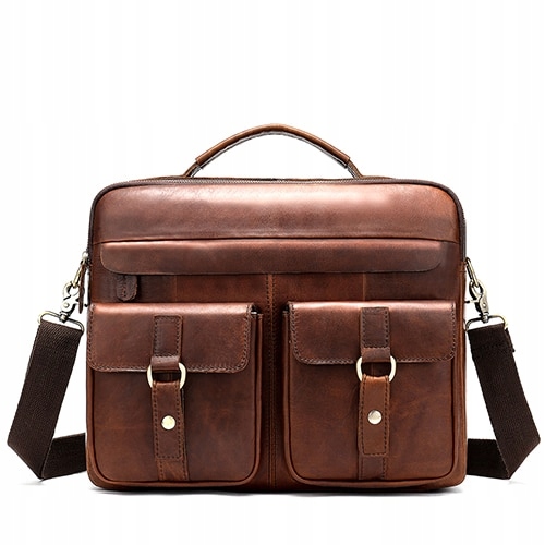 8001d2redbrown-l Pánska kožená taška