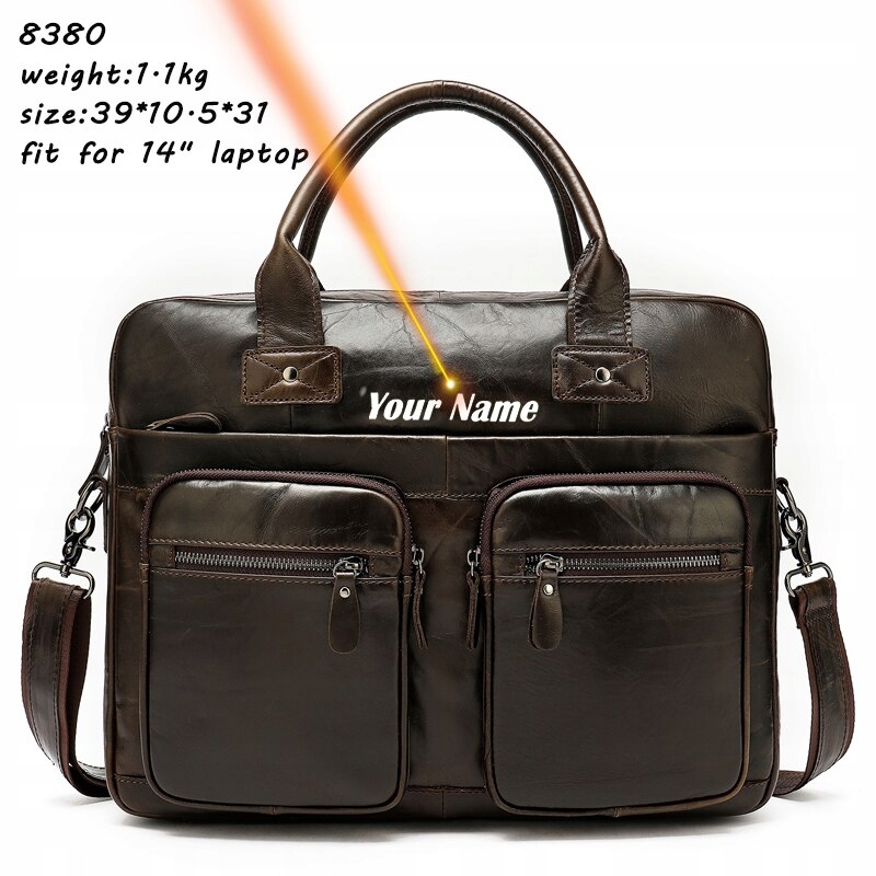 8380-COFFEE-laser Westal Leather Pánsky kufrík