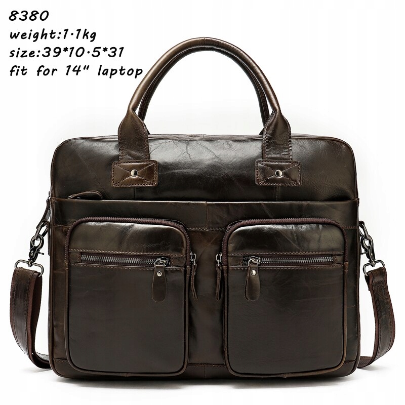 8380-COFFEE Westal Men's Kiesty vyrobená zo skutočnej kože